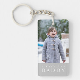モダングレー2枚の写真 I Love You Daddy キーホルダー