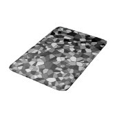 モダングレー モザイク柄 バスマット (アングル)