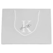 モダングレー モノグラム 花嫁の友人へのプレゼント ギフトバッグ (正面)