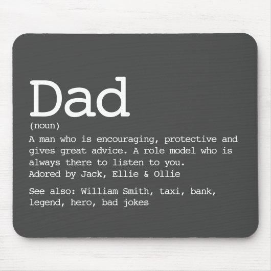 モダングレー father's day お父さん 定義 マウスパッド (正面)