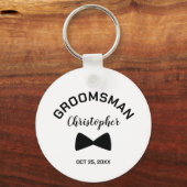 モダングロマパーソナライズされたン結婚ズ キーホルダー (正面)