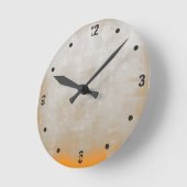 モダング素朴レーオレンジ抽象芸術 ラウンド壁時計 (傾斜)