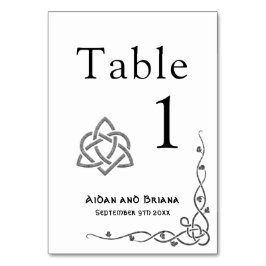 モダンケルトの記号と葉 テーブルナンバー