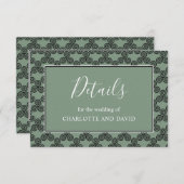 モダンケルト結び目模様アイリッシュ結婚ズ詳細 エンクロージャーカード (正面/裏面)