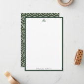 モダンケルト結び目模様ロゴ ノートカード (正面/裏面インサイチュ)