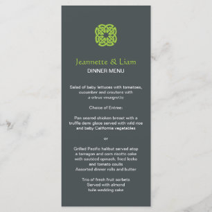 モダンケルト結び目模様結婚のメニュー メニュー