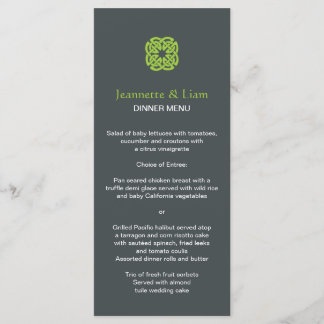 モダンケルト結び目模様結婚のメニュー メニュー