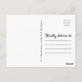 モダンゲイエレガント新婚クリスマス写真 ポストカード (裏面)