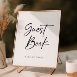 モダンゲストブックのスクリプ結婚ト ポスター