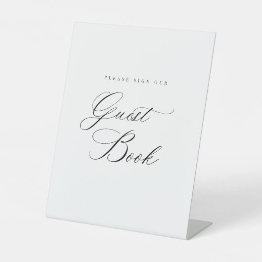 モダンゲストブック結婚のアクリル台座サイン 台座サイン (正面)