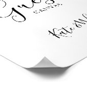 モダンゲス結婚カンバス標識 ポスター (角)