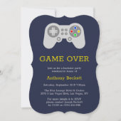 モダンゲームオーバーバチュラーパーティ招待状 招待状 (正面)