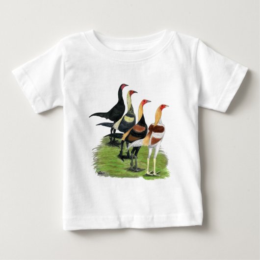 モダンゲーム雄鶏 ベビーTシャツ (正面)