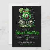 モダンコスチューム&カクテルネオンハローウィンパーティ 招待状 (正面)