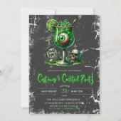 モダンコスチューム&カクテルネオンハローウィンパーティ 招待状 (正面)