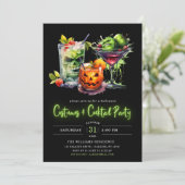 モダンコスチューム&カクテルネオンハローウィンパーティ 招待状 (スタンド正面)