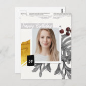 モダンコラージュオーダーメイド写真30歳の誕生日 ポストカード (正面/裏面)