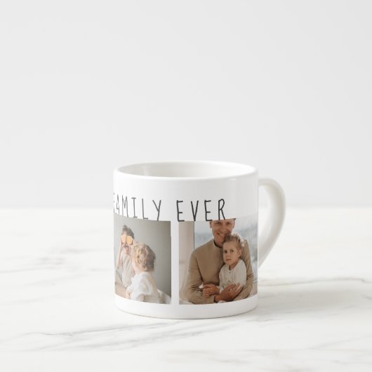 モダンコラージュ写真と最高の家族の今までギフト最高のを集める エスプレッソカップ (正面右)