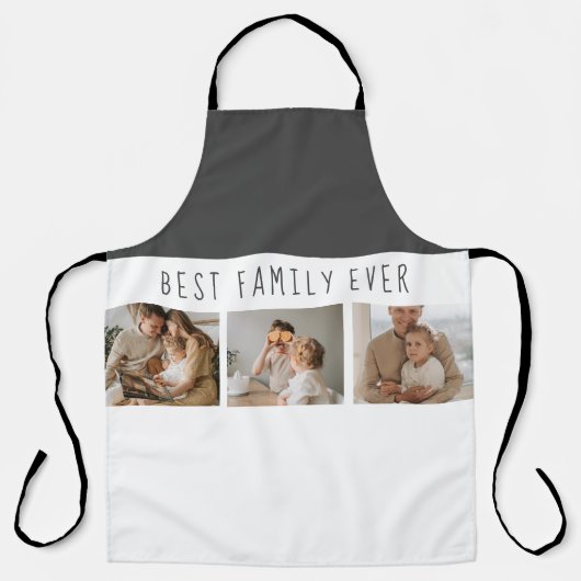 モダンコラージュ写真と最高の家族の今までギフト最高のを集める エプロン (正面)