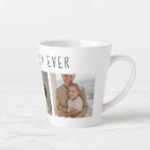 モダンコラージュ写真と最高の家族の今までギフト最高のを集める カフェラテマグ (右)