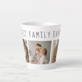 モダンコラージュ写真と最高の家族の今までギフト最高のを集める カフェラテマグ (正面)