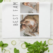 モダンコラージュ写真と最高の家族の今までギフト最高のを集める キッチンタオル (折り畳み)