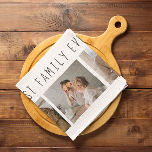 モダンコラージュ写真と最高の家族の今までギフト最高のを集める キッチンタオル