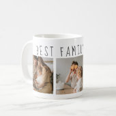 モダンコラージュ写真と最高の家族の今までギフト最高のを集める コーヒーマグカップ (正面左)