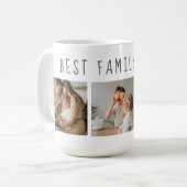モダンコラージュ写真と最高の家族の今までギフト最高のを集める コーヒーマグカップ (正面左)