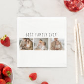 モダンコラージュ写真と最高の家族の今までギフト最高のを集める スタンダードランチョンナプキン (インサイチュ)