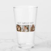モダンコラージュ写真と最高の家族の今までギフト最高のを集める タンブラーグラス (正面)