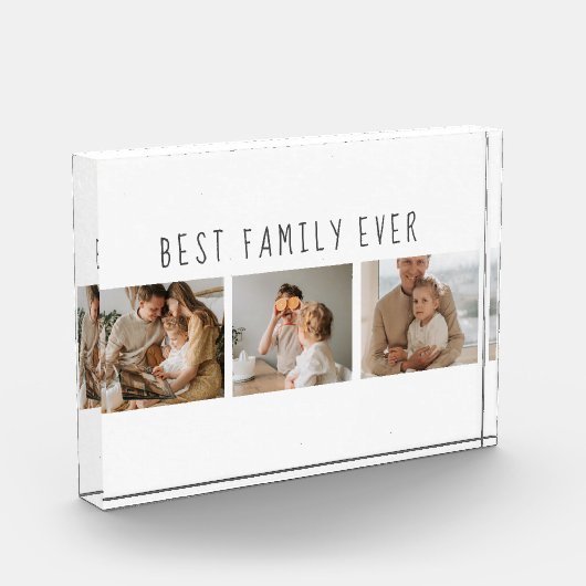 モダンコラージュ写真と最高の家族の今までギフト最高のを集める フォトブロック (左)