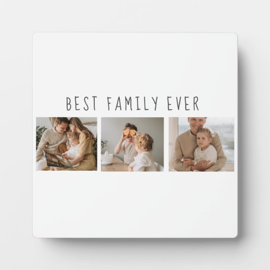 モダンコラージュ写真と最高の家族の今までギフト最高のを集める フォトプラーク (正面)
