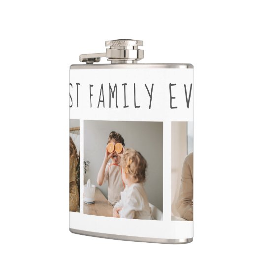 モダンコラージュ写真と最高の家族の今までギフト最高のを集める フラスク (左)