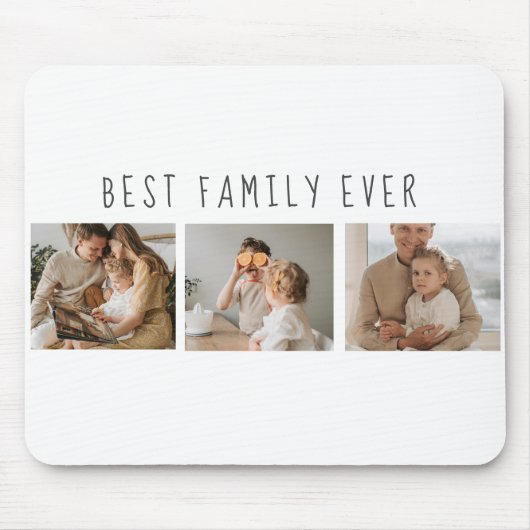 モダンコラージュ写真と最高の家族の今までギフト最高のを集める マウスパッド (正面)