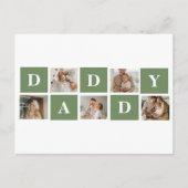モダンコラージュ写真 & ハッピーファザーズデイギフト ポストカード (正面)