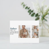 モダンコラージュ写真 ハッピー ファーザーズ デイ ギフト ポストカード (スタンド正面)