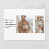 モダンコラージュ写真 幸せな父の日ギフト ポストカード (正面)