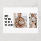 モダンコラージュ写真 | 父の日のプレゼント ポストカード (正面)