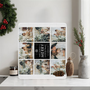 モダンコラージュ“Merry Christmas”複数写真入り カッティングボード