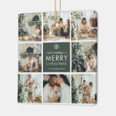 モダンコラージュ“Merry Christmas”複数写真 セラミックオーナメント (左)