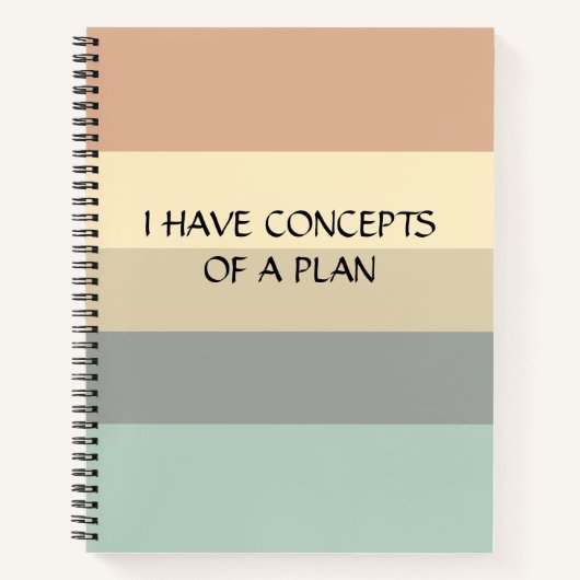 モダンコロブロッストライプク水平モノグラム ノートブック (正面)