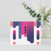 モダンコンテンポラリーアーチラインアートミニマルはがき ポストカード (スタンド正面)