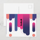 モダンコンテンポラリーアーチラインアートミニマルはがき ポストカード (正面/裏面)