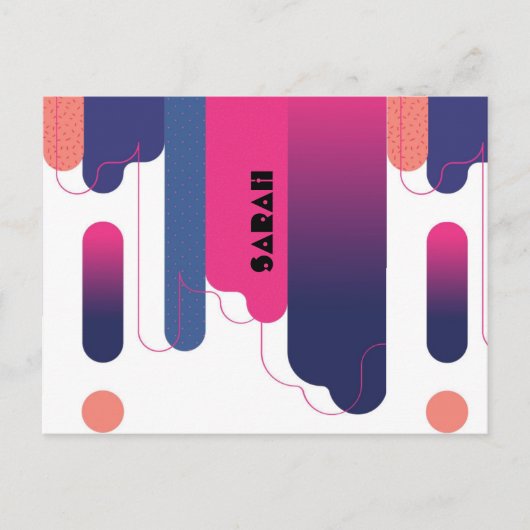 モダンコンテンポラリーアーチラインアートミニマルはがき ポストカード (正面)