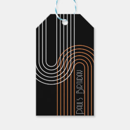 モダンコンテンポラリーアーチラインアートミニマルギフトラベル ギフトタグ