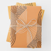 モダンコンテンポラリーアーチラインアートミニマル抽象芸術 ラッピングペーパーシート (インサイチュ)