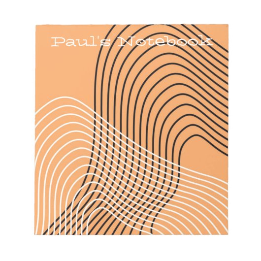 モダンコンテンポラリーアーチ線ミニマル芸術 ノートパッド (正面)