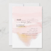 モダンコンテンポラリーアートBridal Shower Invitation 招待状 (正面)