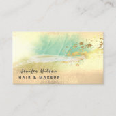 モダンコンテンポラリーエレガント抽象芸術金ゴールド 名刺 (正面)